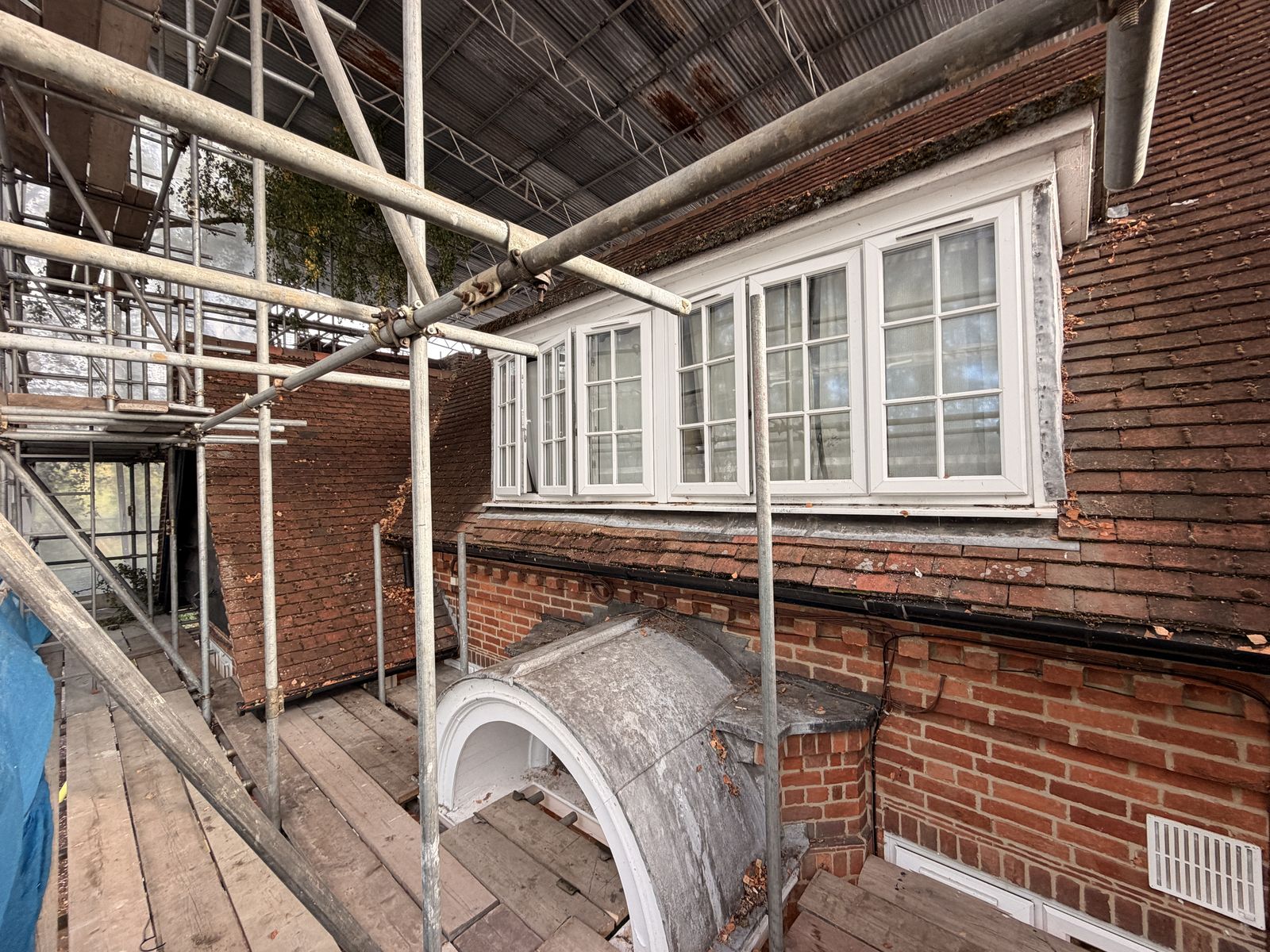 Dormer with flat roof area recorded before renewal