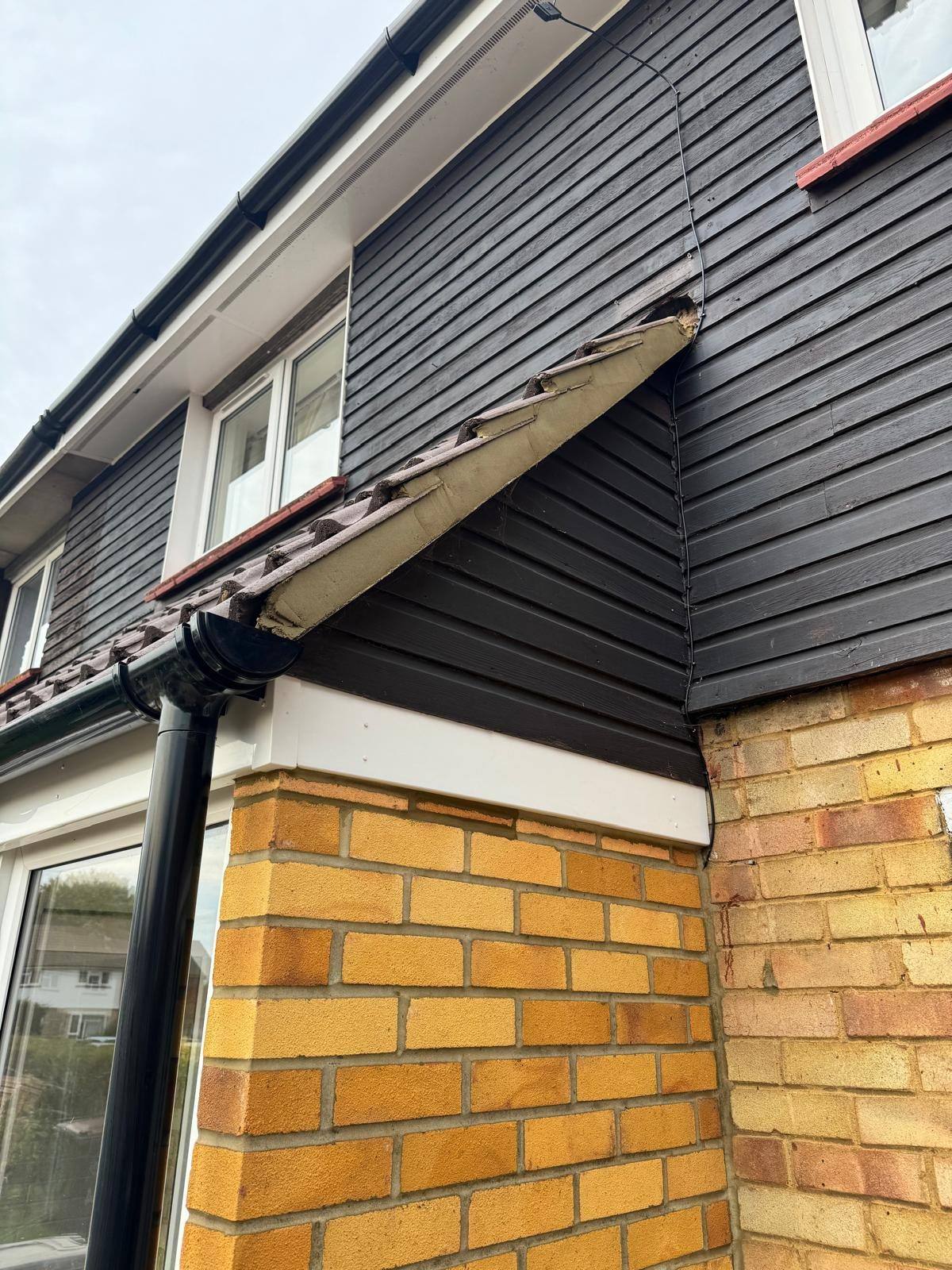 New roof verge, soffit and rainwater goods