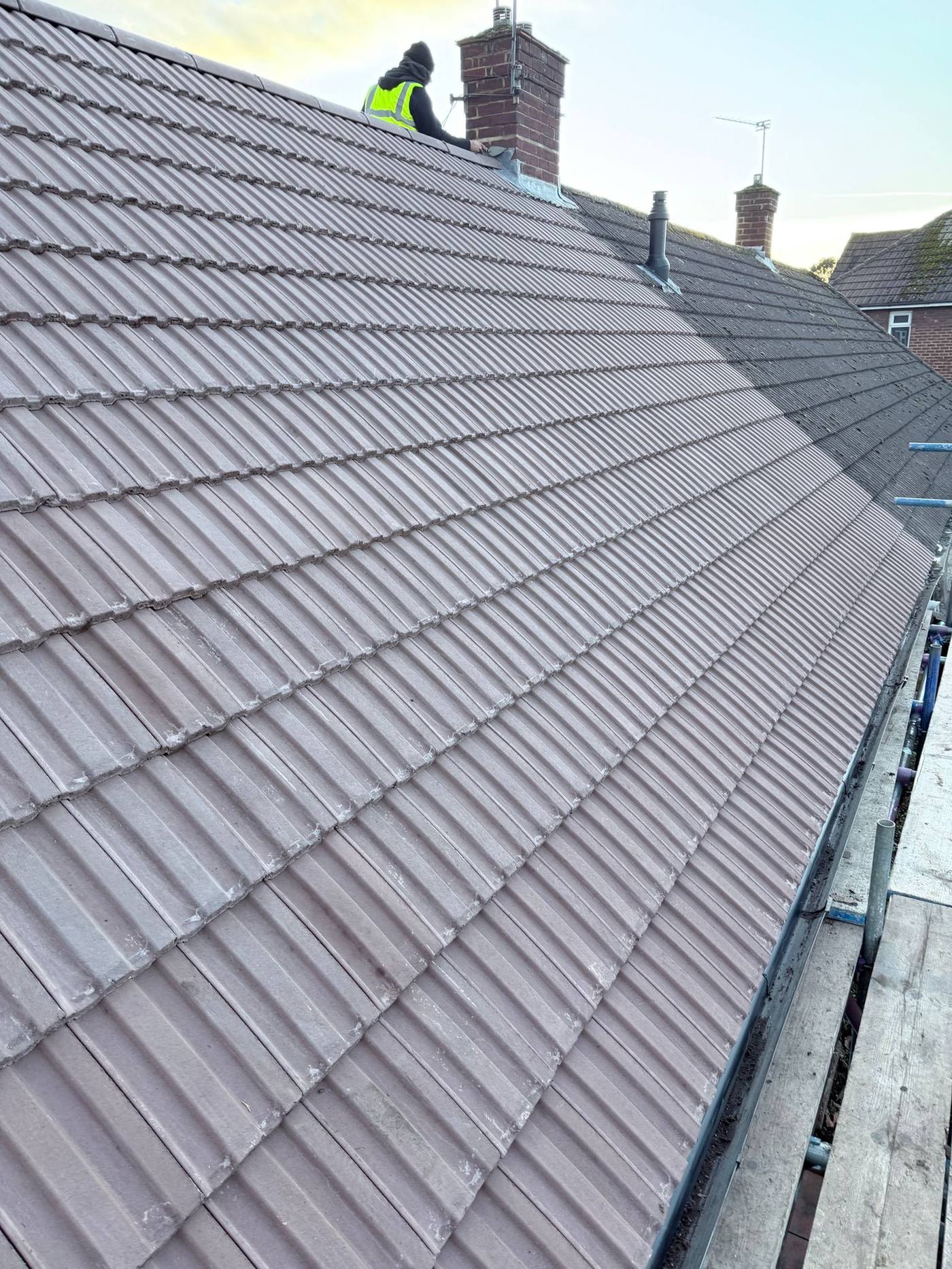 Membrane and treated battens across full roof slope